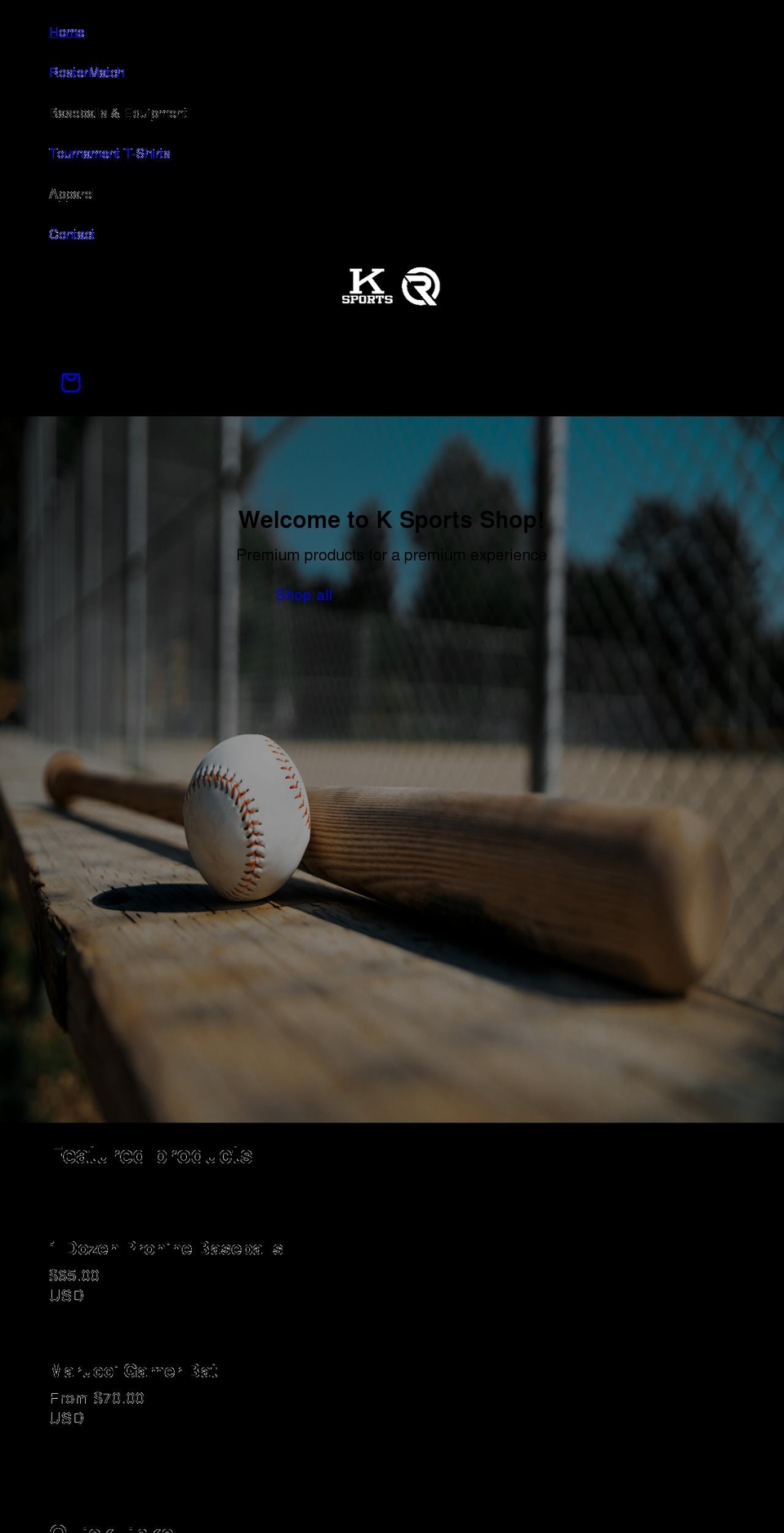 shopksports.com shopify website screenshot