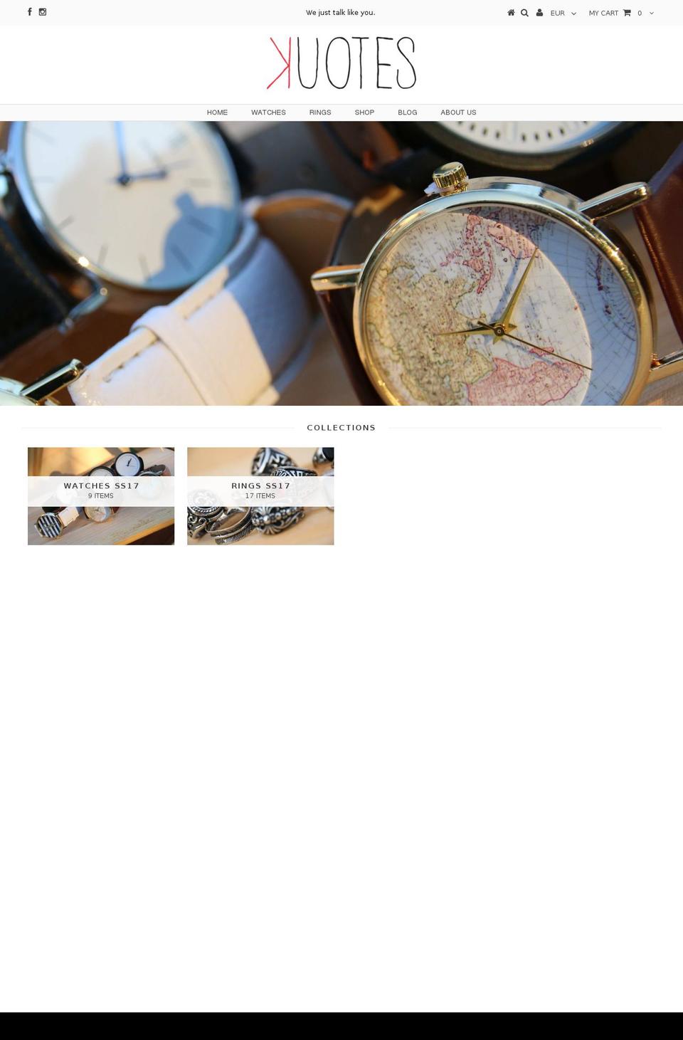 shopkuotes.com shopify website screenshot