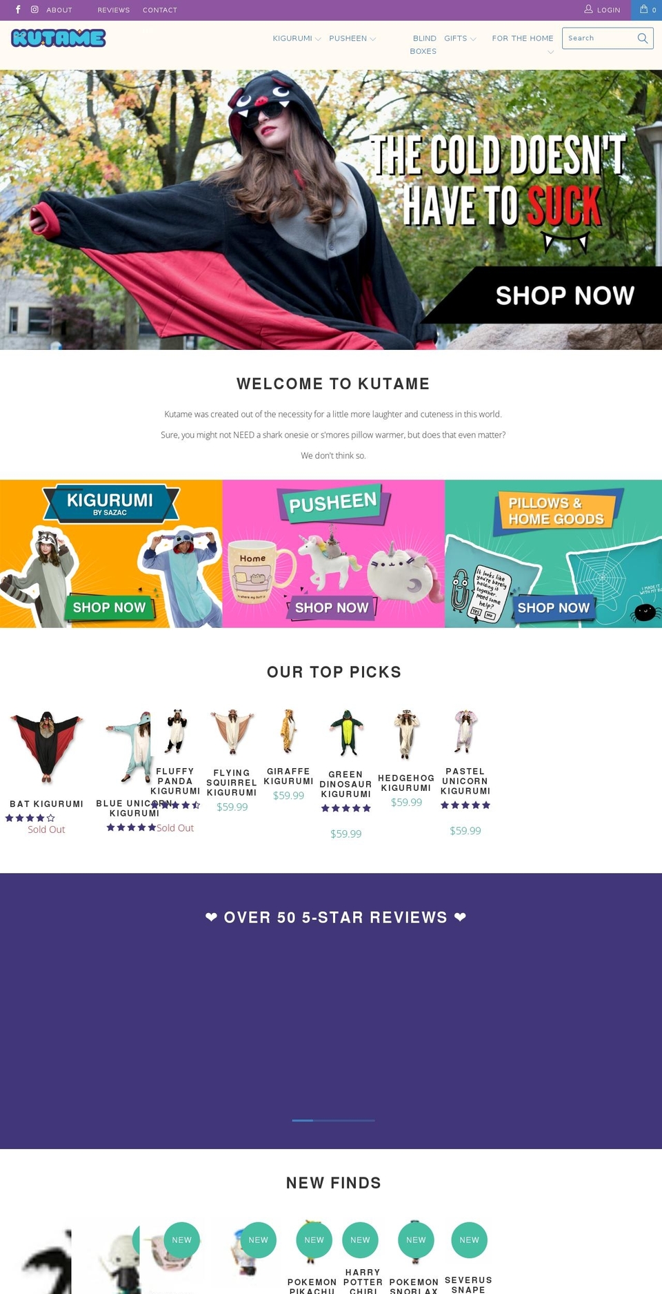 shopkutame.com shopify website screenshot