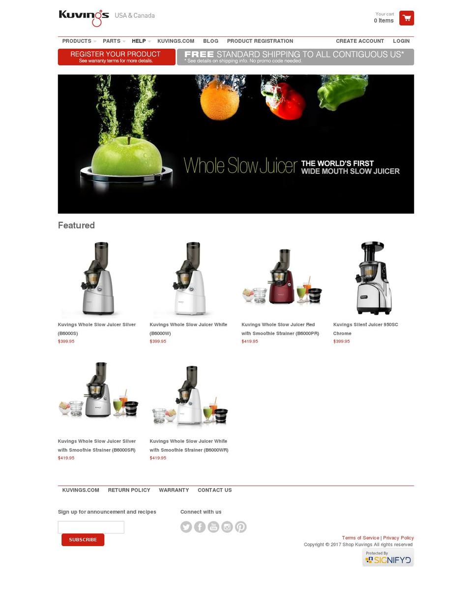 shopkuvings.com shopify website screenshot
