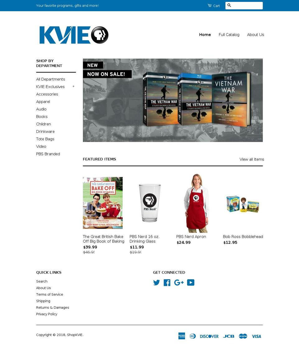 shopkvie.org shopify website screenshot