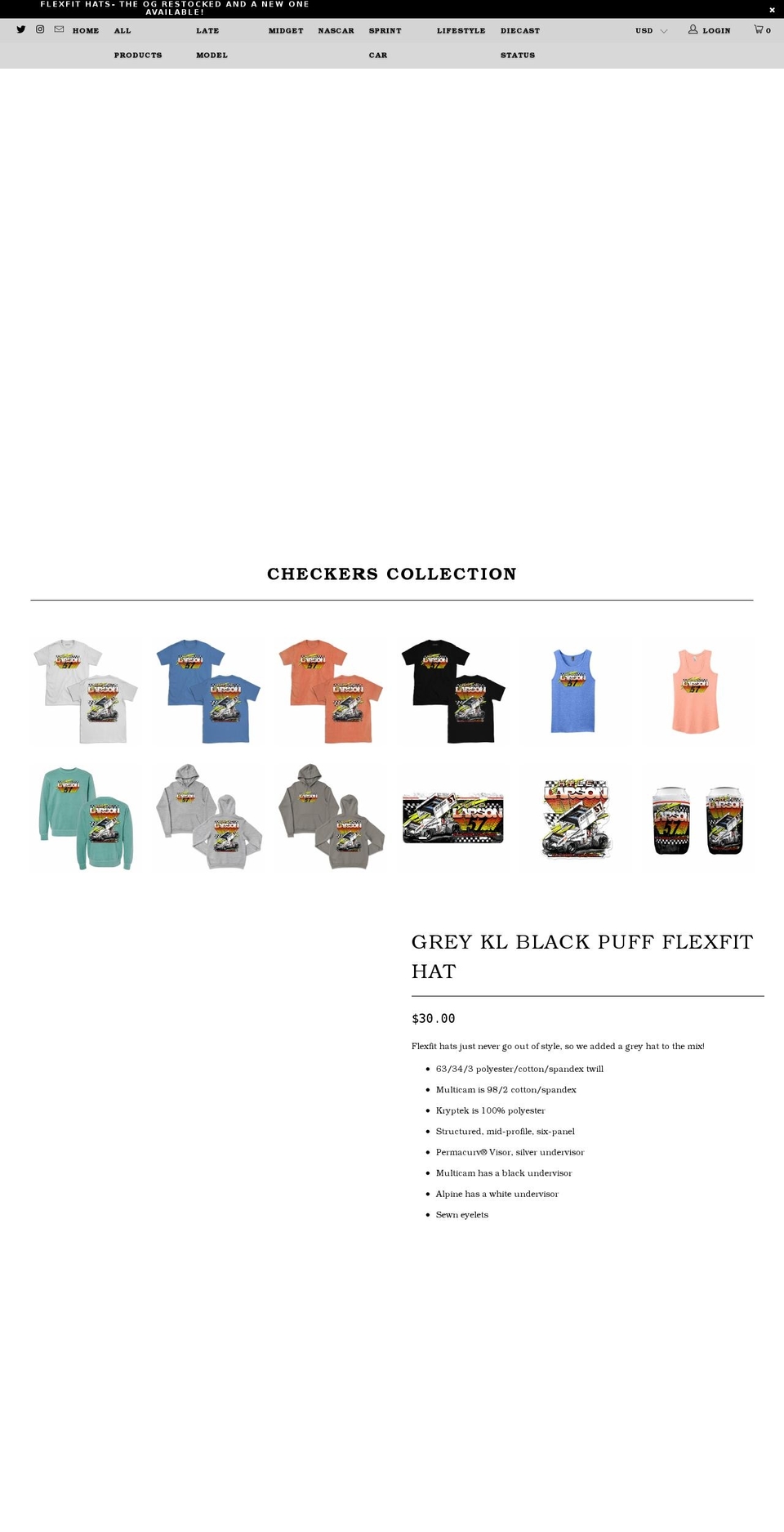 shopkylelarson.com shopify website screenshot