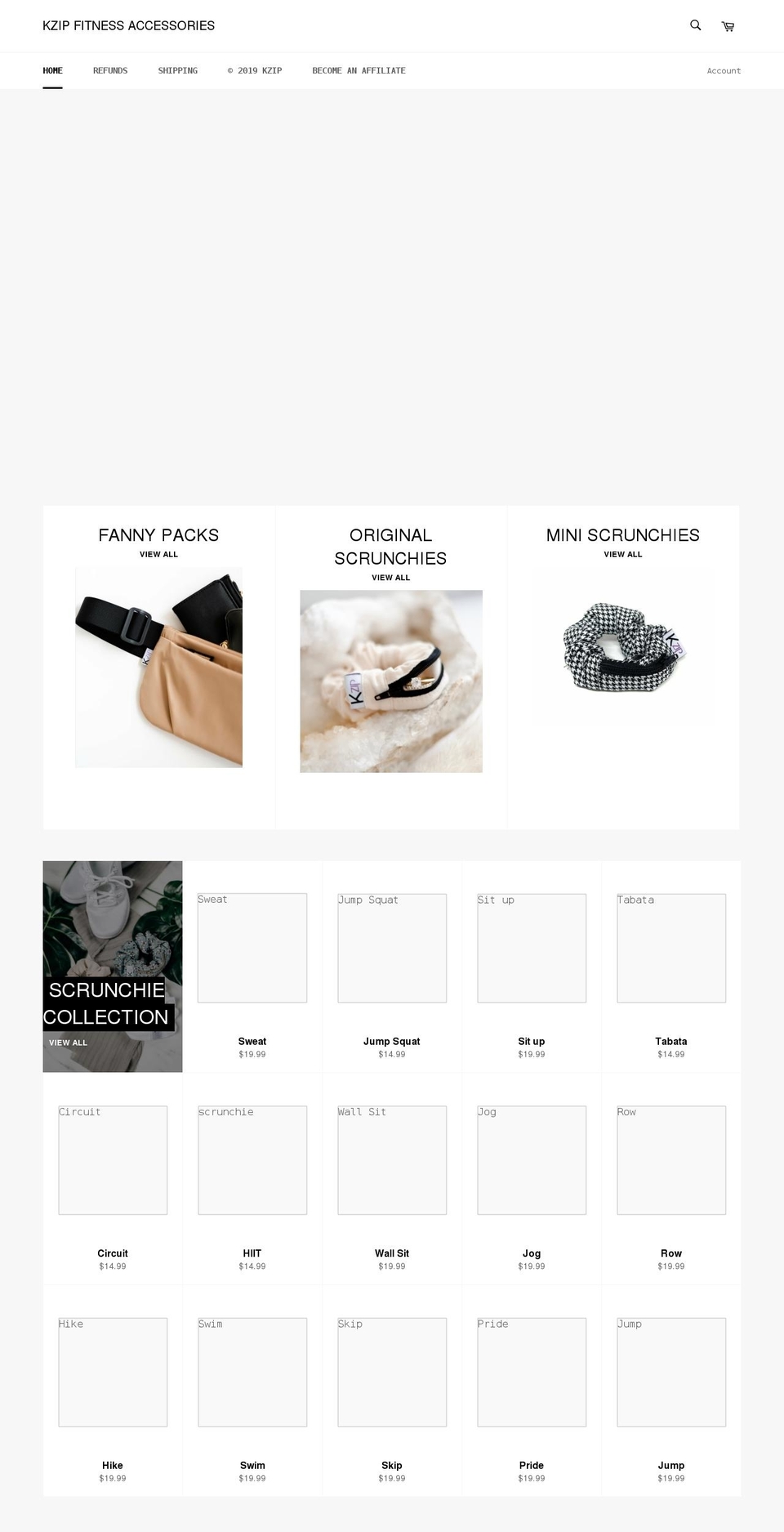 shopkzip.com shopify website screenshot