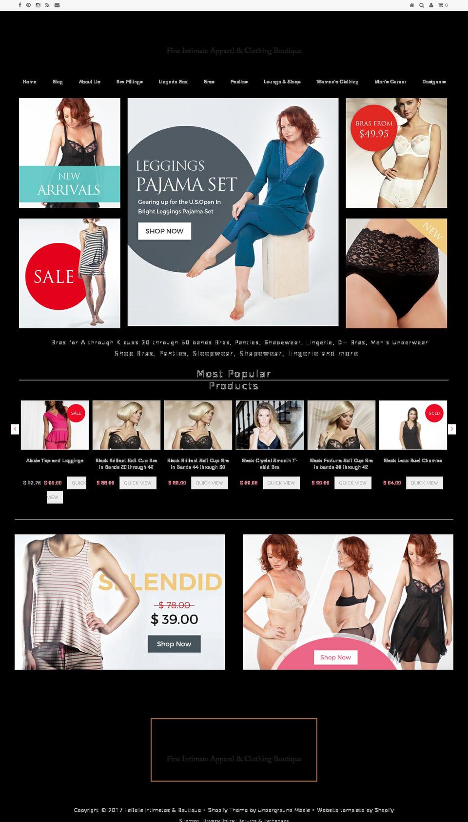 shoplabellaintimates.com shopify website screenshot