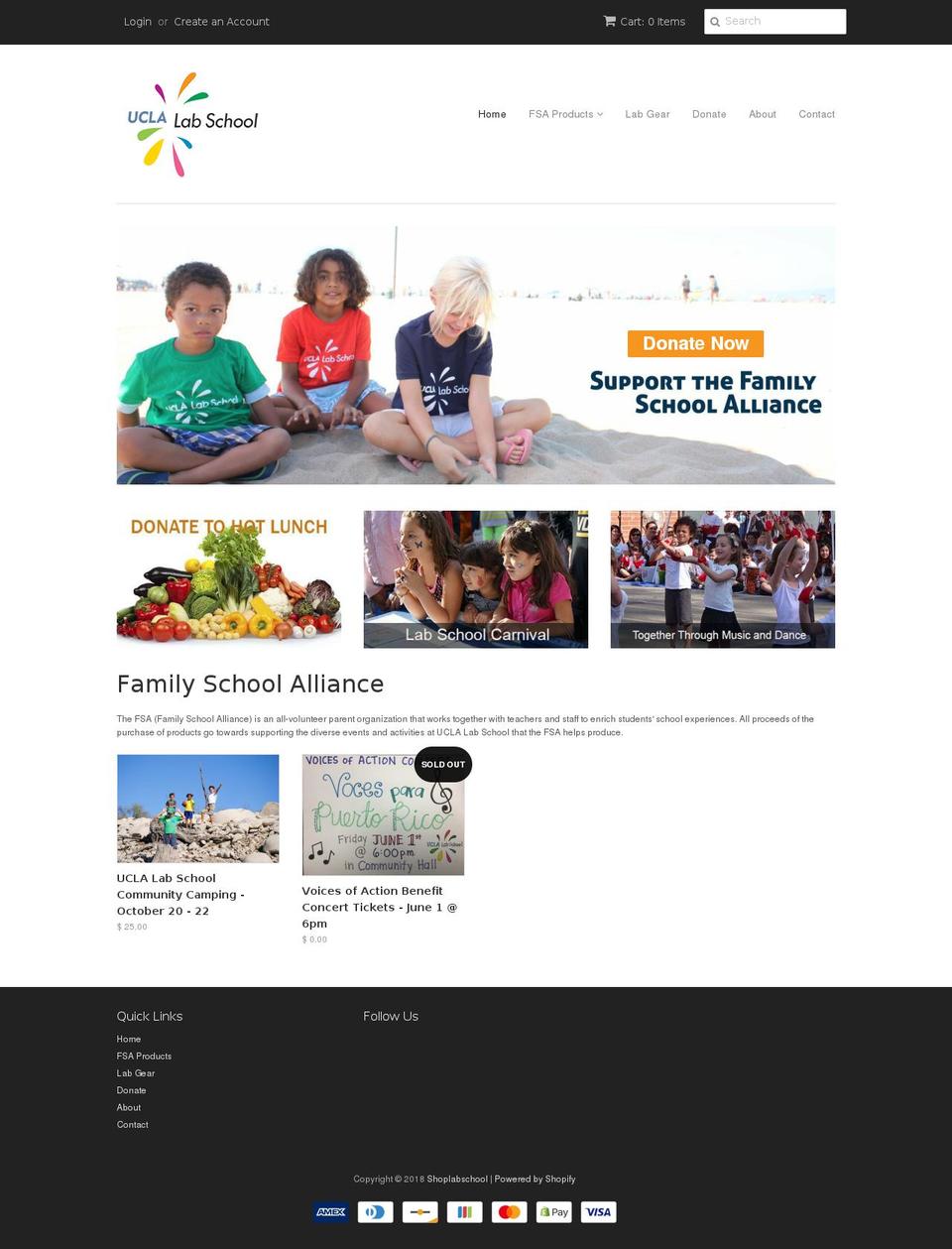 shoplabschool.com — Shopify storefront screenshot