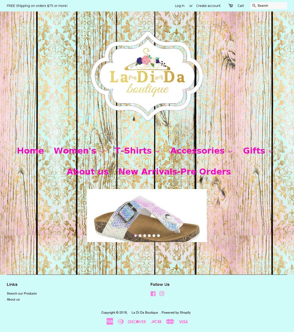 shopladidaboutique.com shopify website screenshot