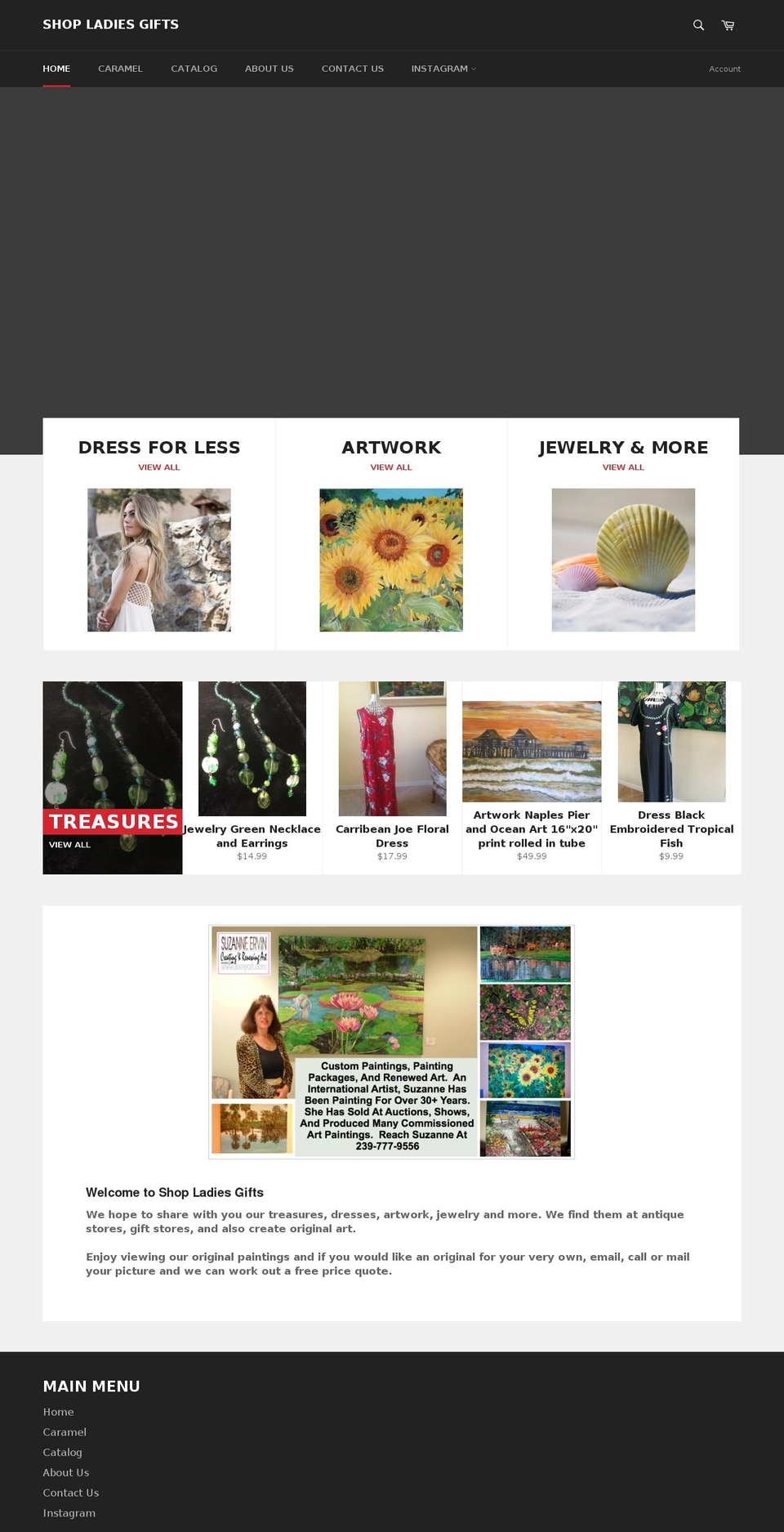 shopladiesgifts.com — Shopify storefront screenshot