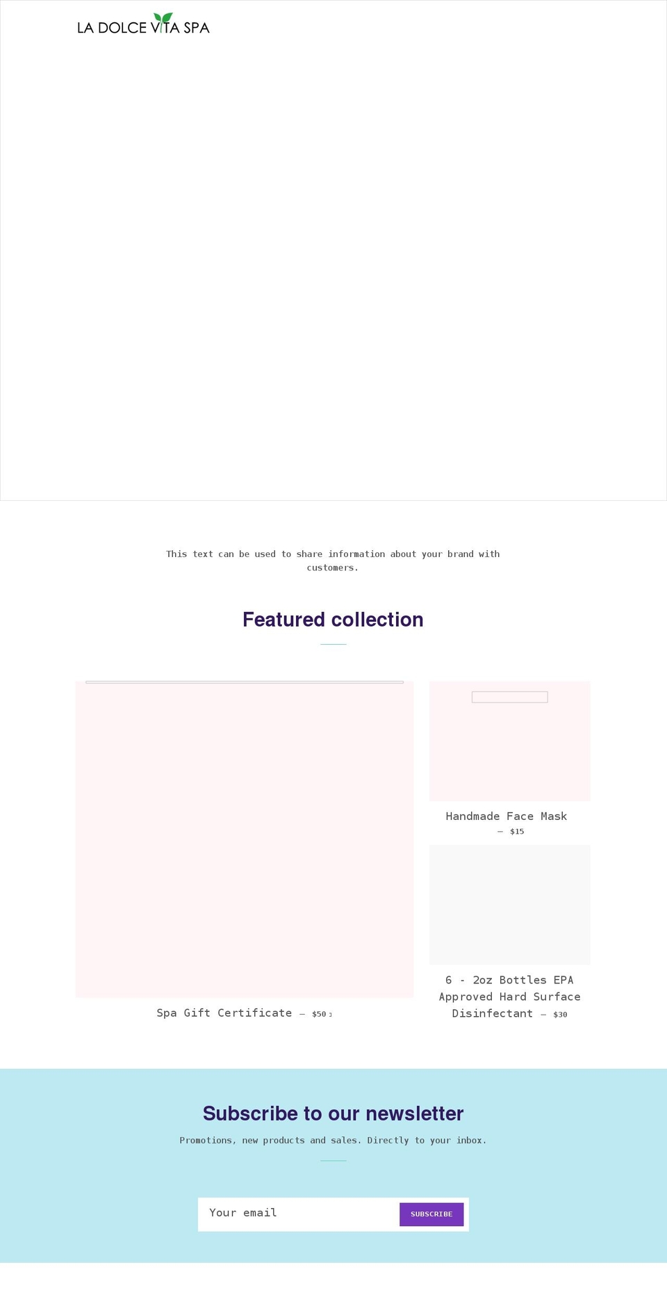 shopladolcevitaspa.com shopify website screenshot