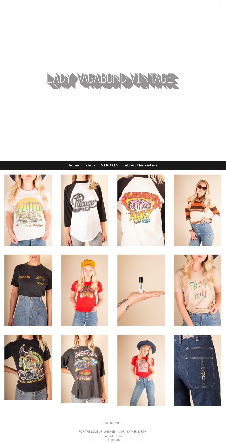 shopladyvagabondvintage.com — Shopify storefront screenshot