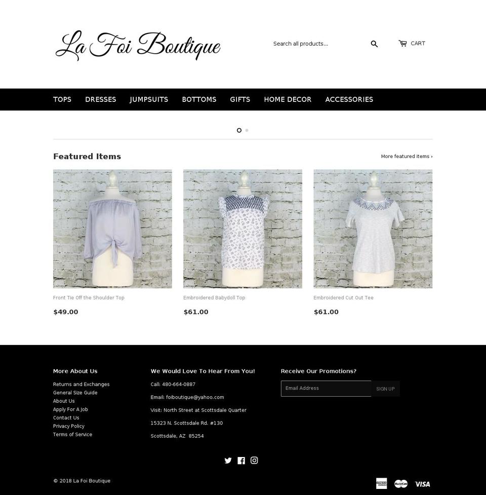 shoplafoiboutique.com — Shopify storefront screenshot