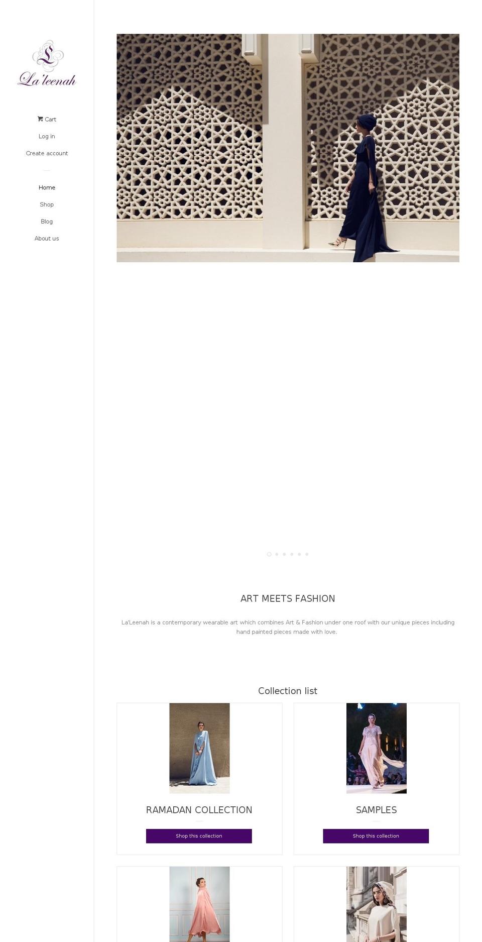 shoplaleenah.com — Shopify storefront screenshot