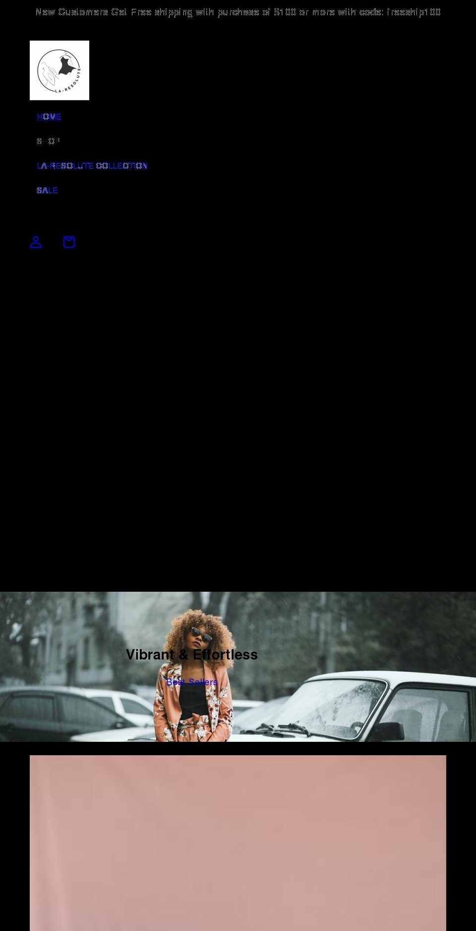 shoplaresolute.com shopify website screenshot