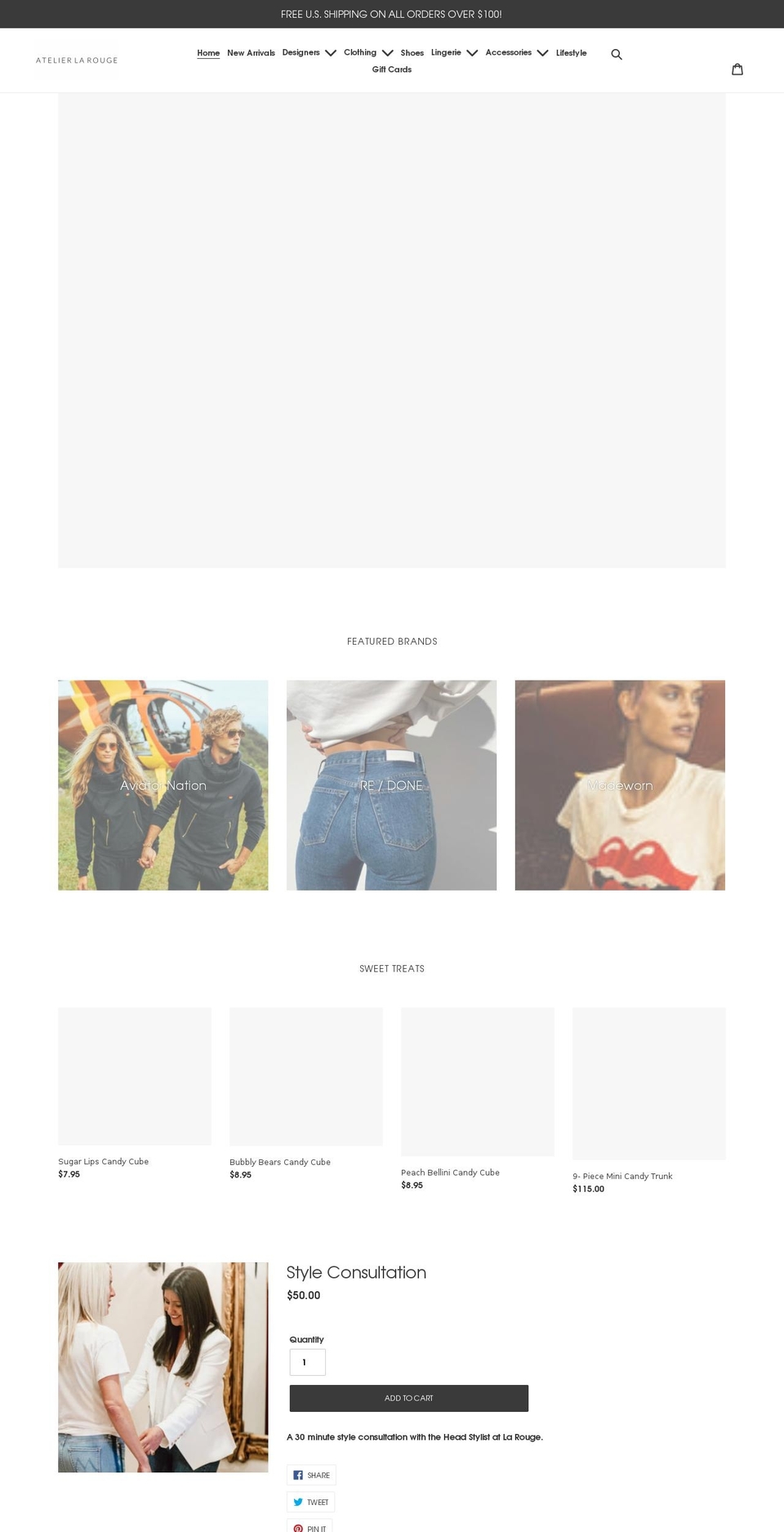 shoplarouge.com shopify website screenshot