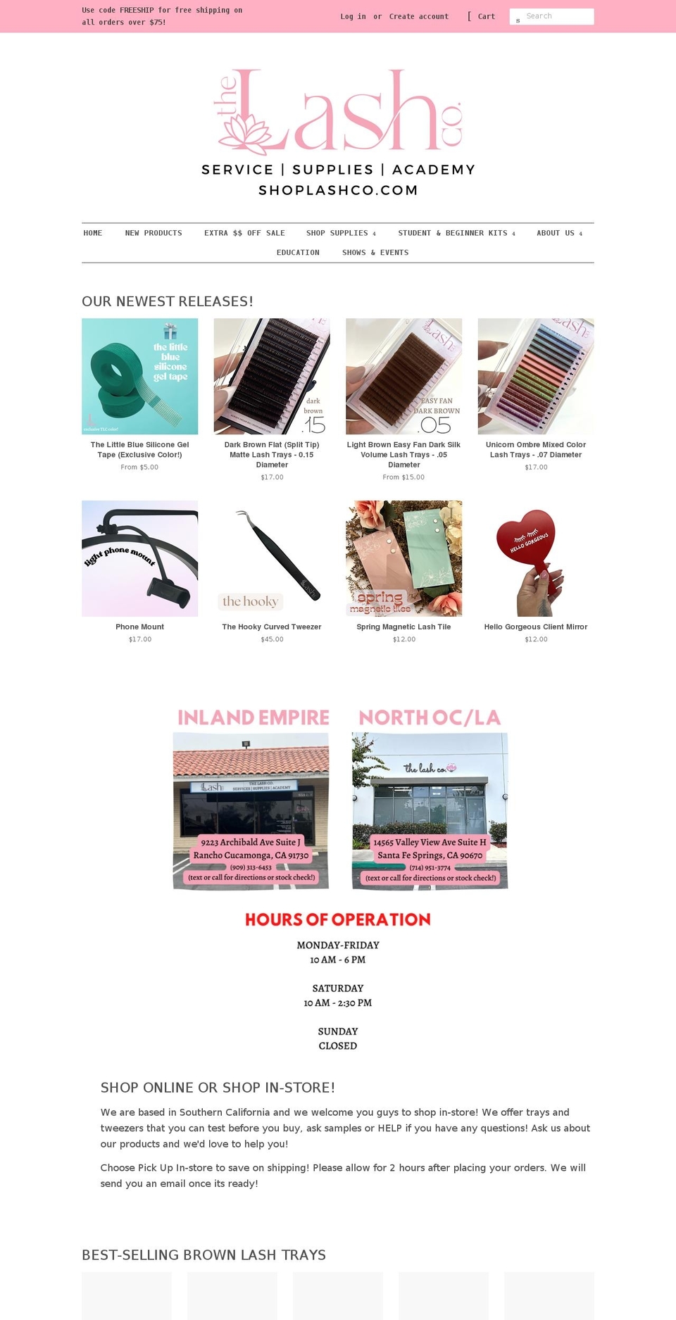 shoplashco.com shopify website screenshot