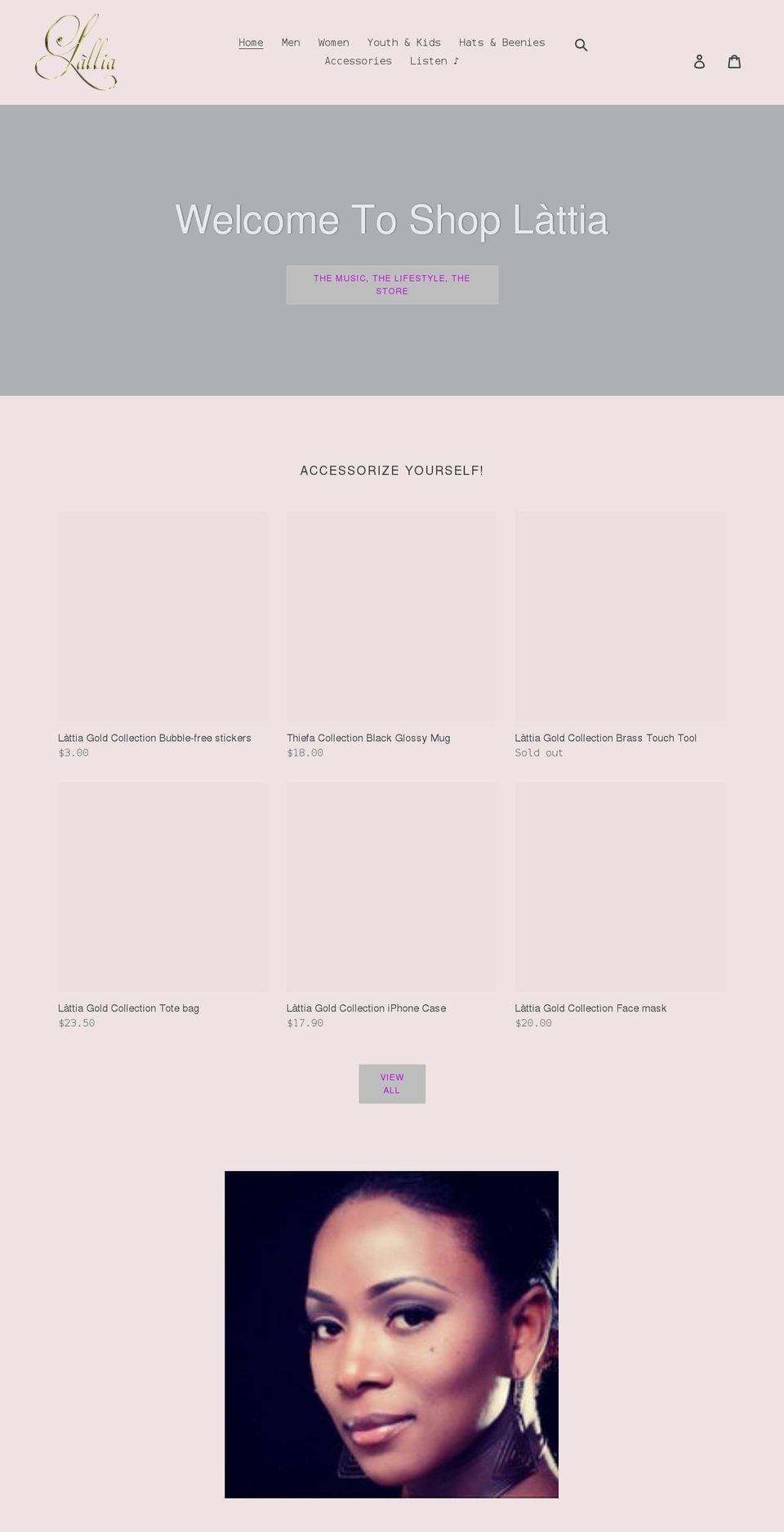shoplattia.com shopify website screenshot