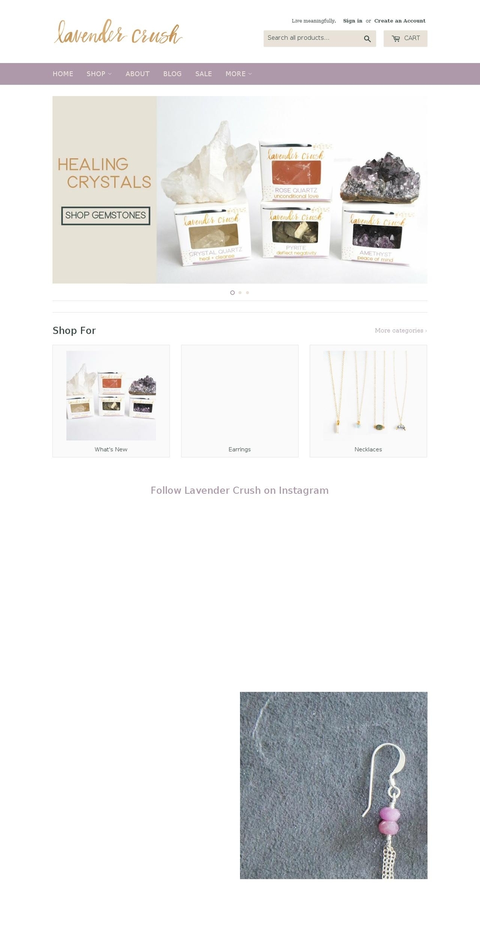 shoplavendercrush.com shopify website screenshot