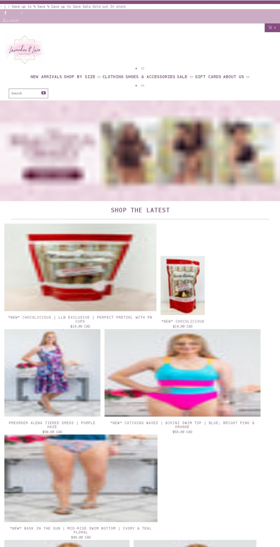 shoplavenderlace.com — Shopify storefront screenshot
