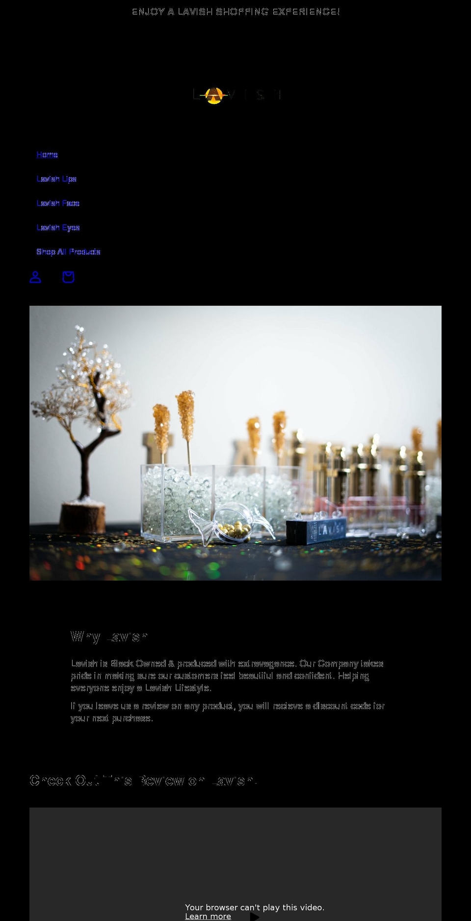 shoplavishlife.com shopify website screenshot