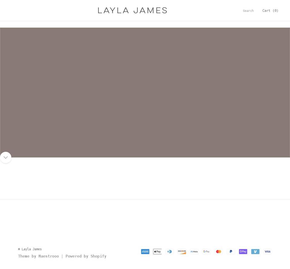 shoplaylajames.com shopify website screenshot