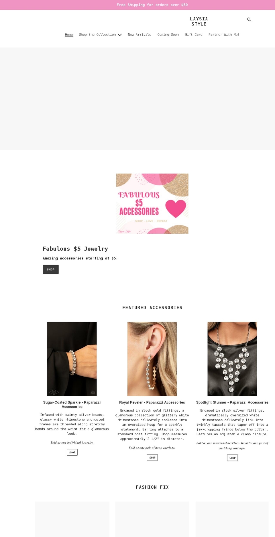 shoplaysiastyle.com shopify website screenshot