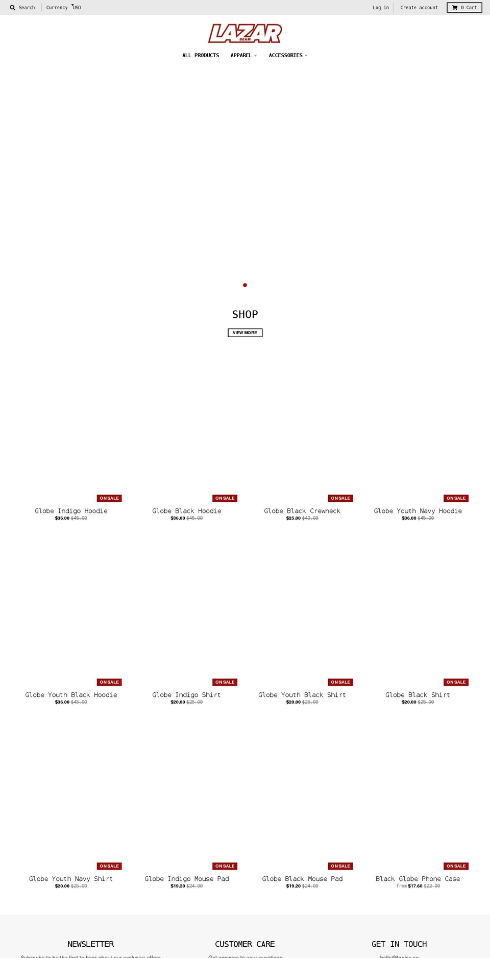 shoplazar.com shopify website screenshot
