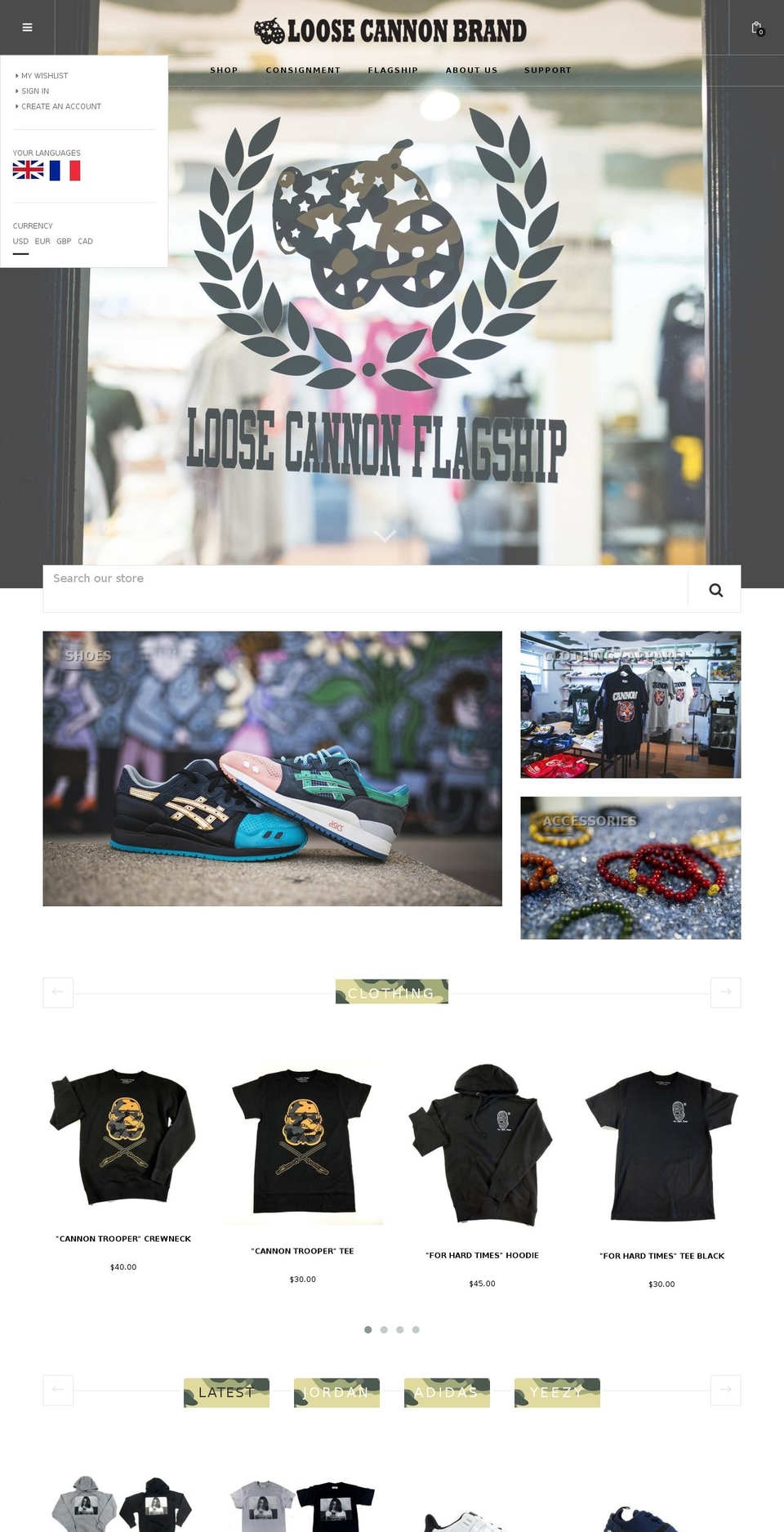 shoplcls.com shopify website screenshot