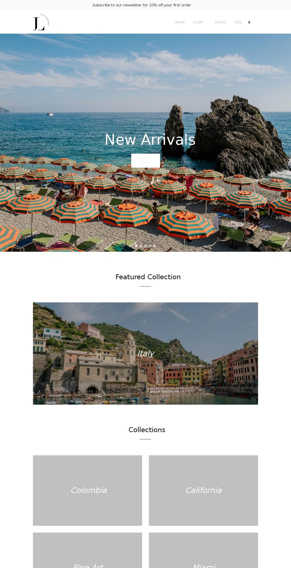 shoplcsstudio.com shopify website screenshot