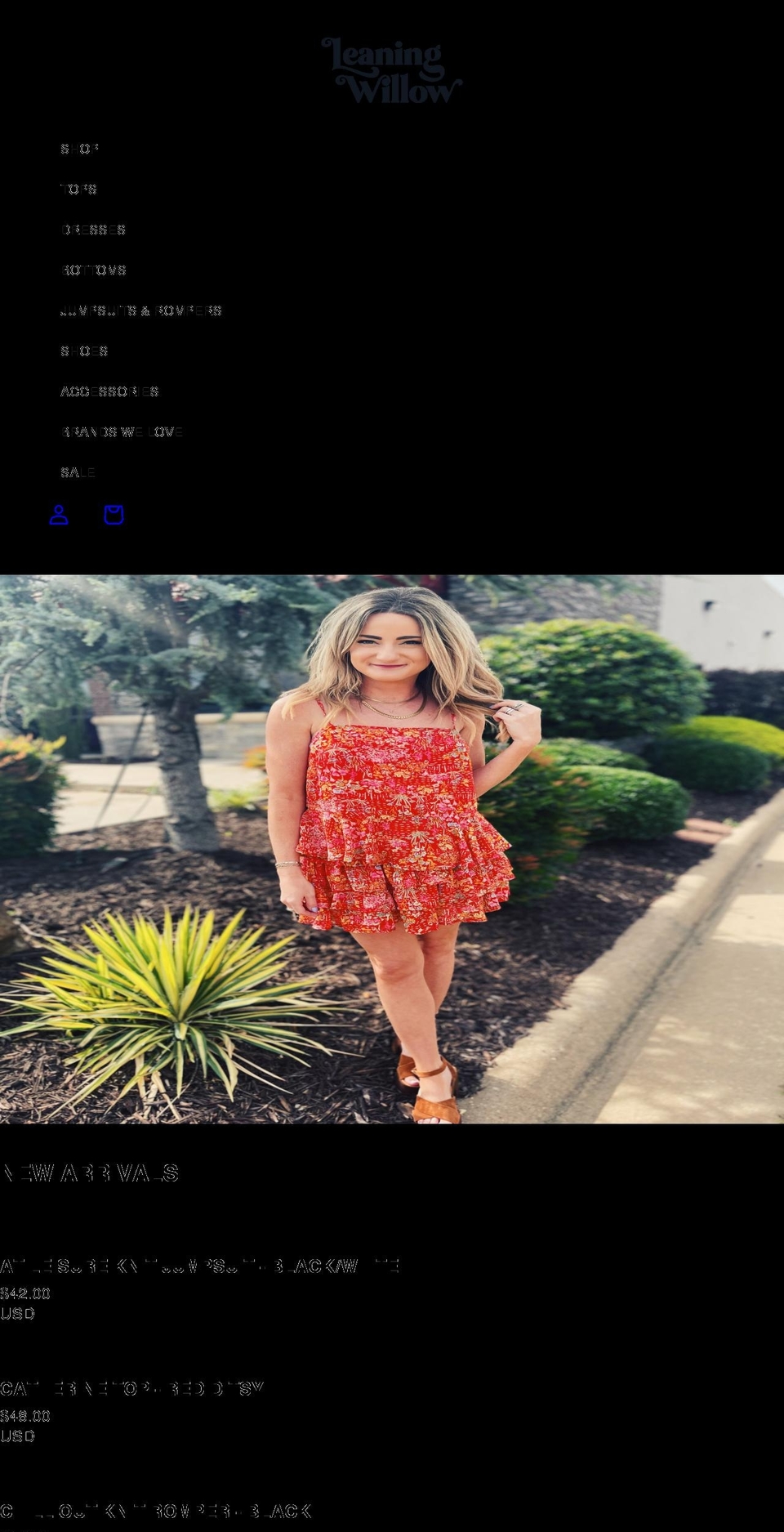 shopleaningwillow.com shopify website screenshot