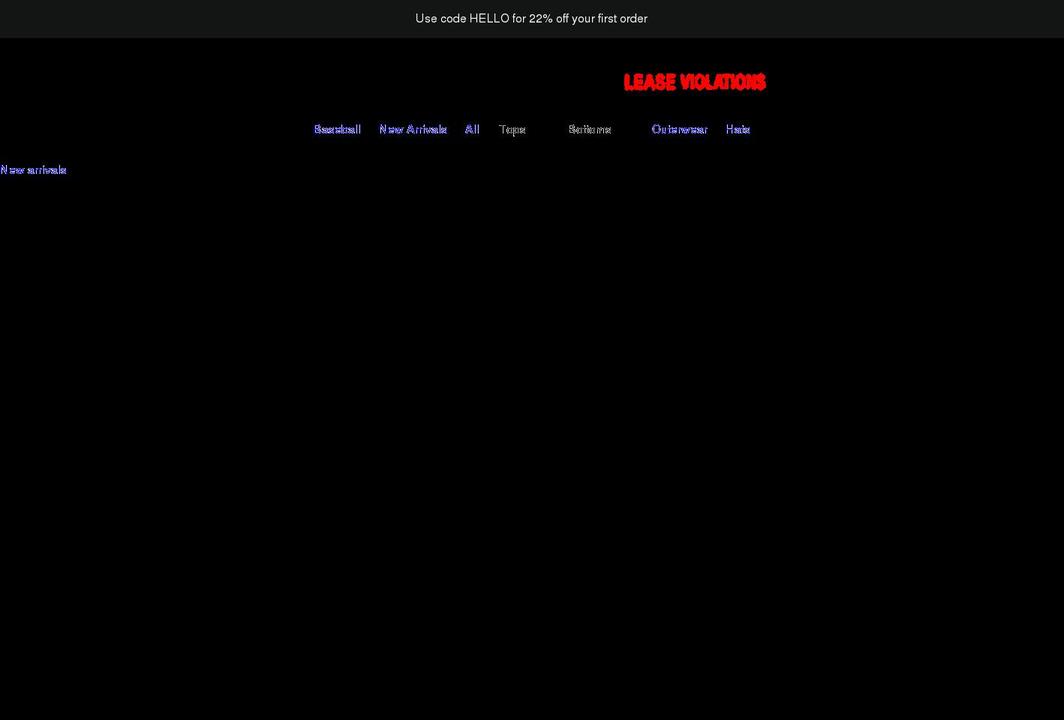 shopleaseviolations.com shopify website screenshot