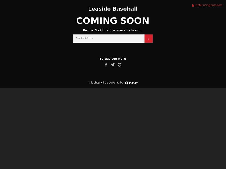 shopleasidebaseball.com — Shopify storefront screenshot