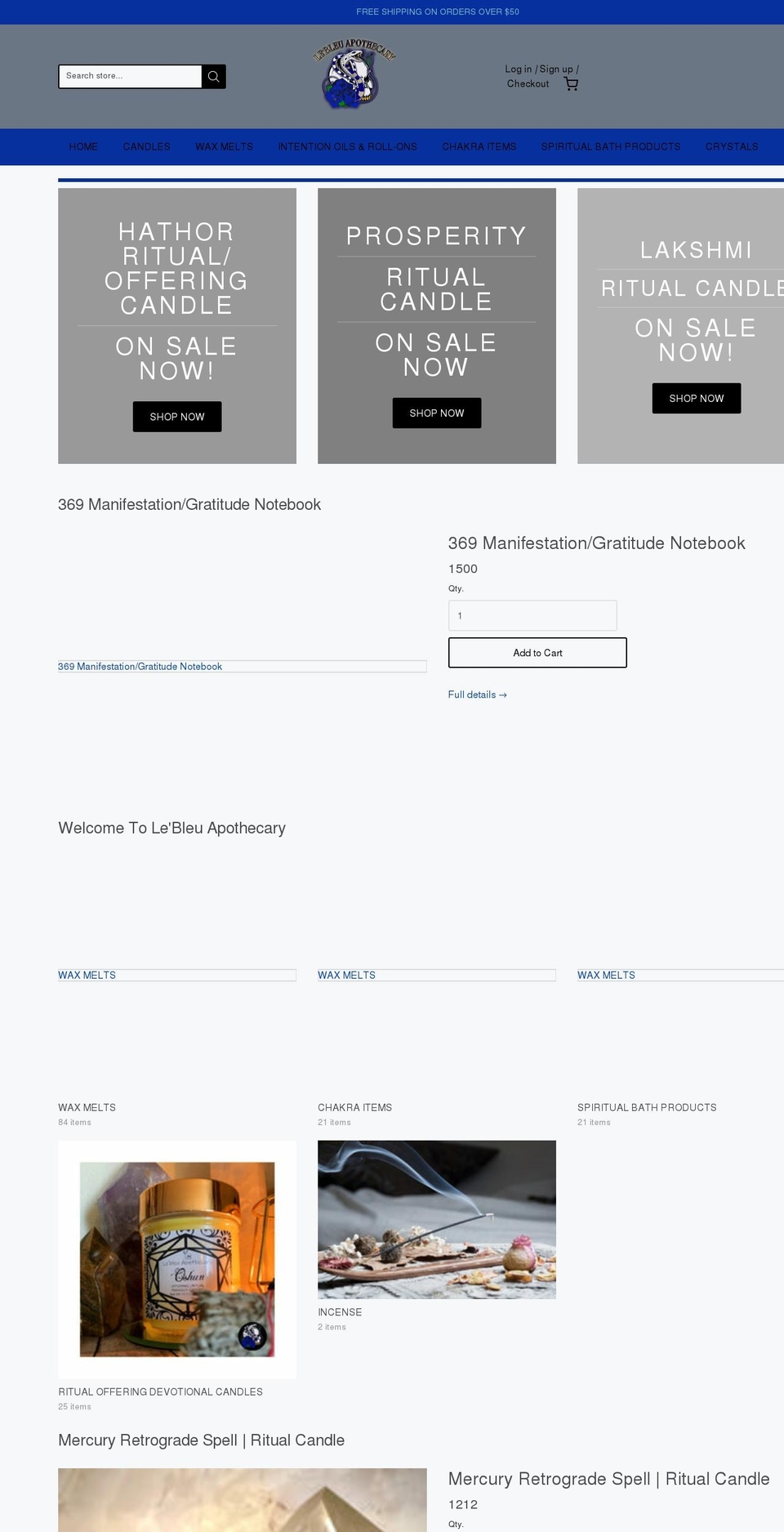 shoplebleu.com shopify website screenshot