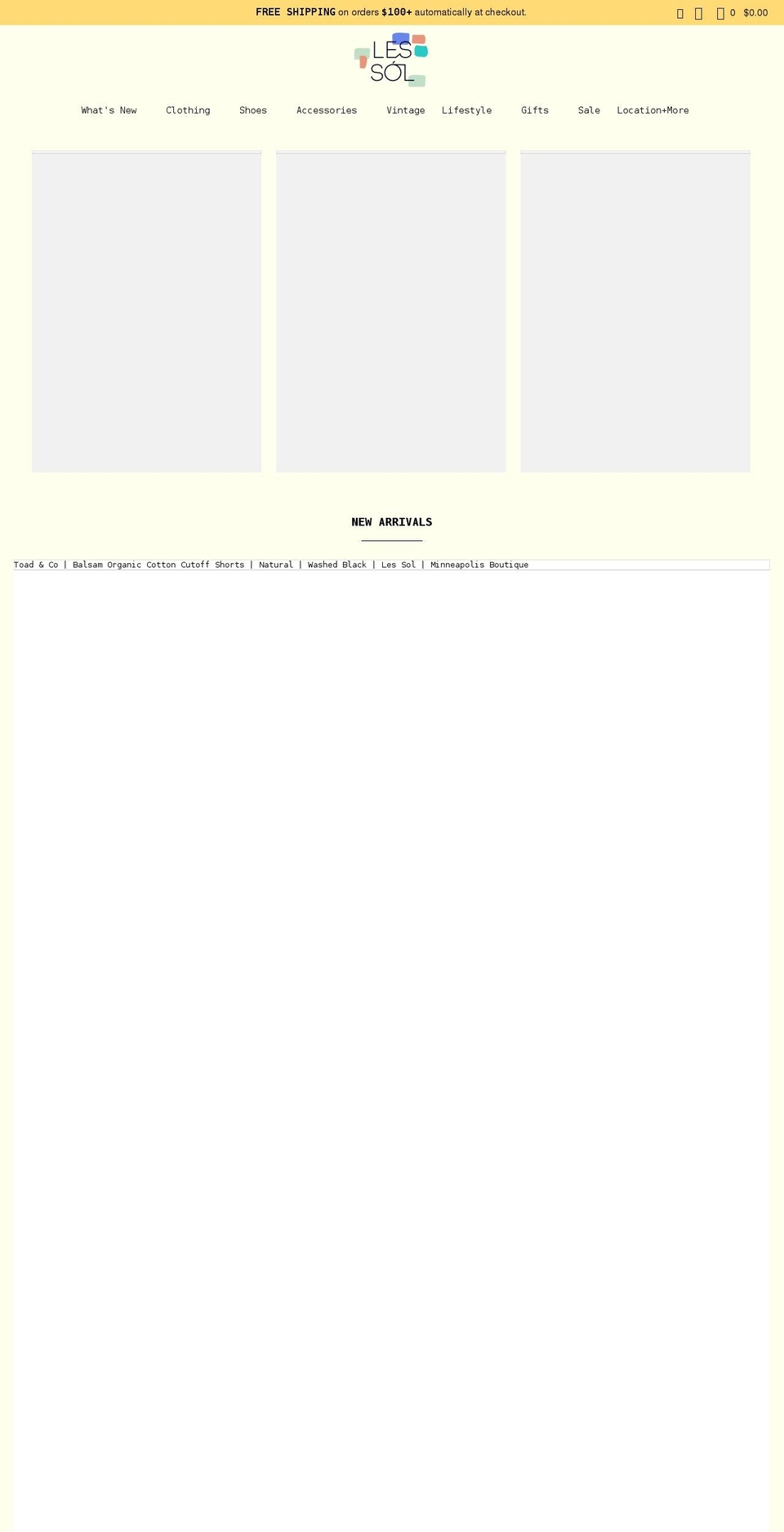 shoplessol.com shopify website screenshot