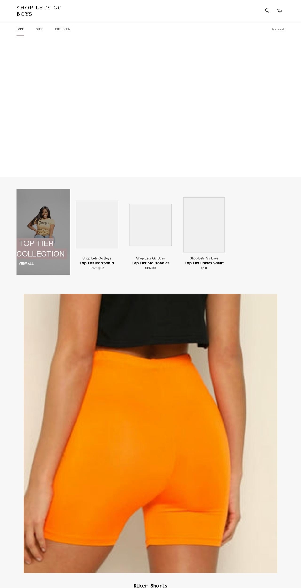 shopletsgoboys.com shopify website screenshot