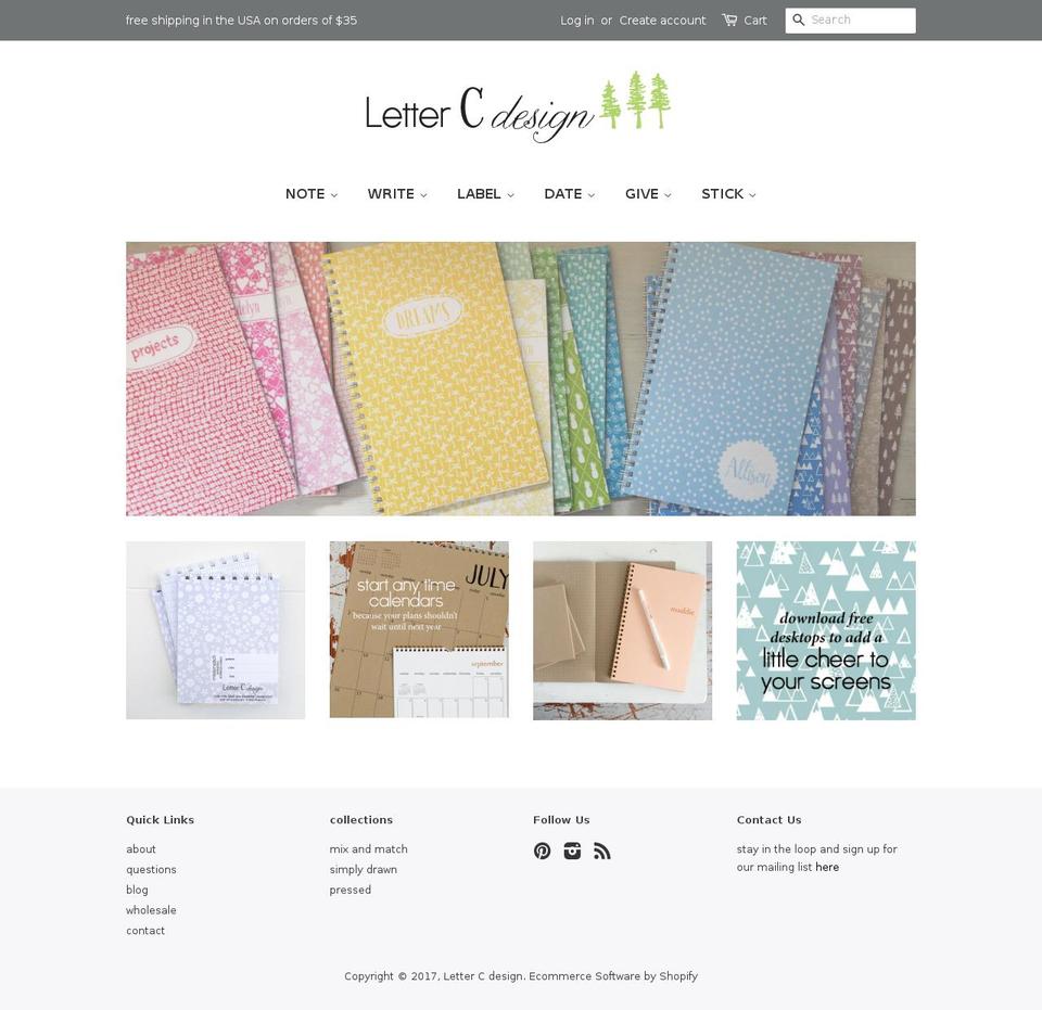 shoplettercdesign.com shopify website screenshot