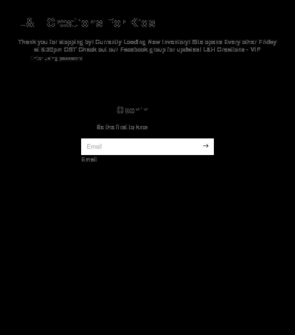 shoplhcreations.com shopify website screenshot