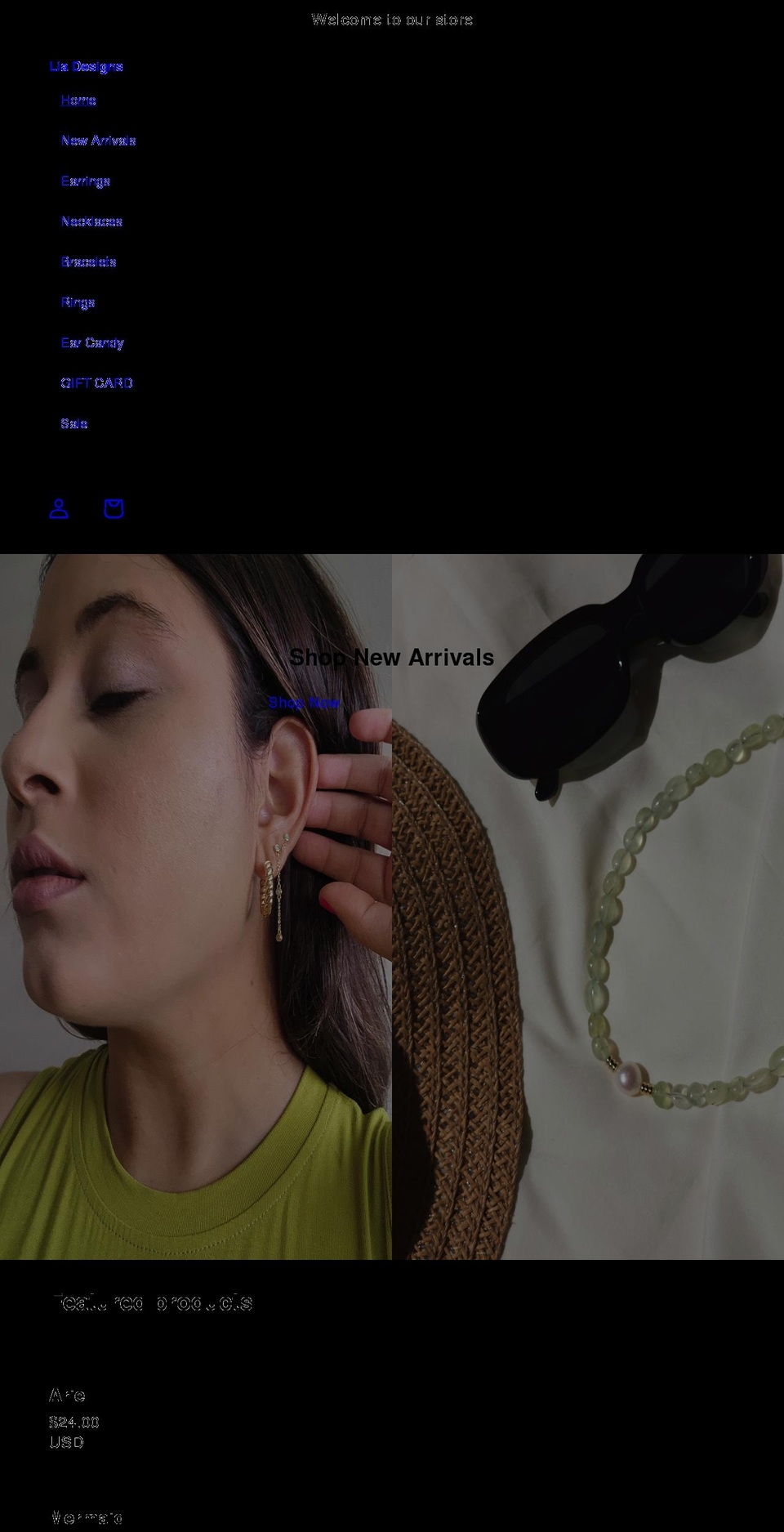 shopliadesigns.com shopify website screenshot