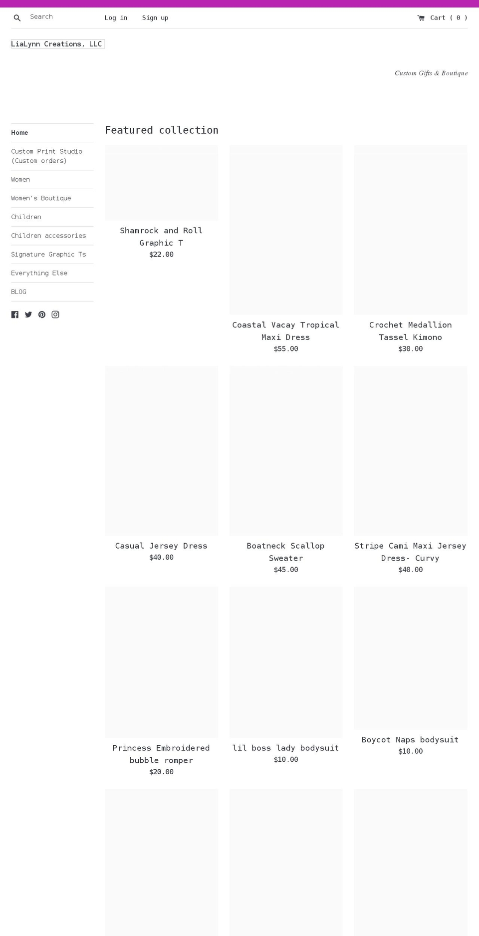 shoplialynn.com shopify website screenshot
