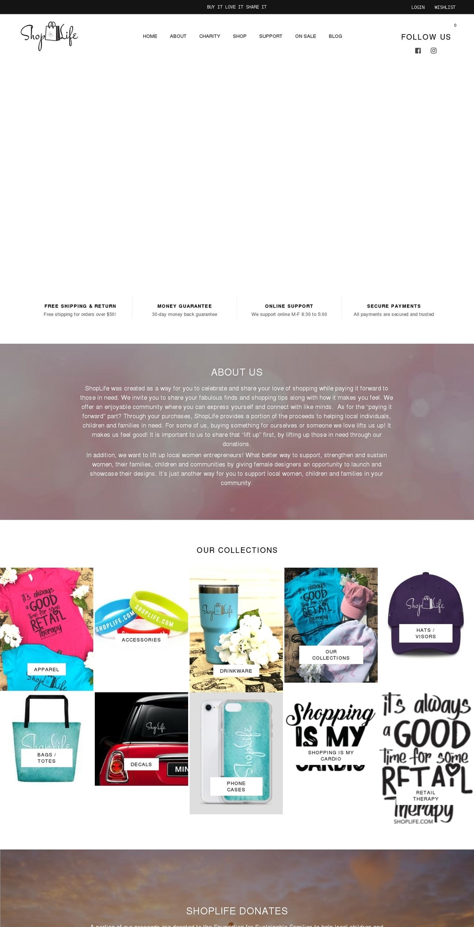 belle Shopify theme site example shoplife.com