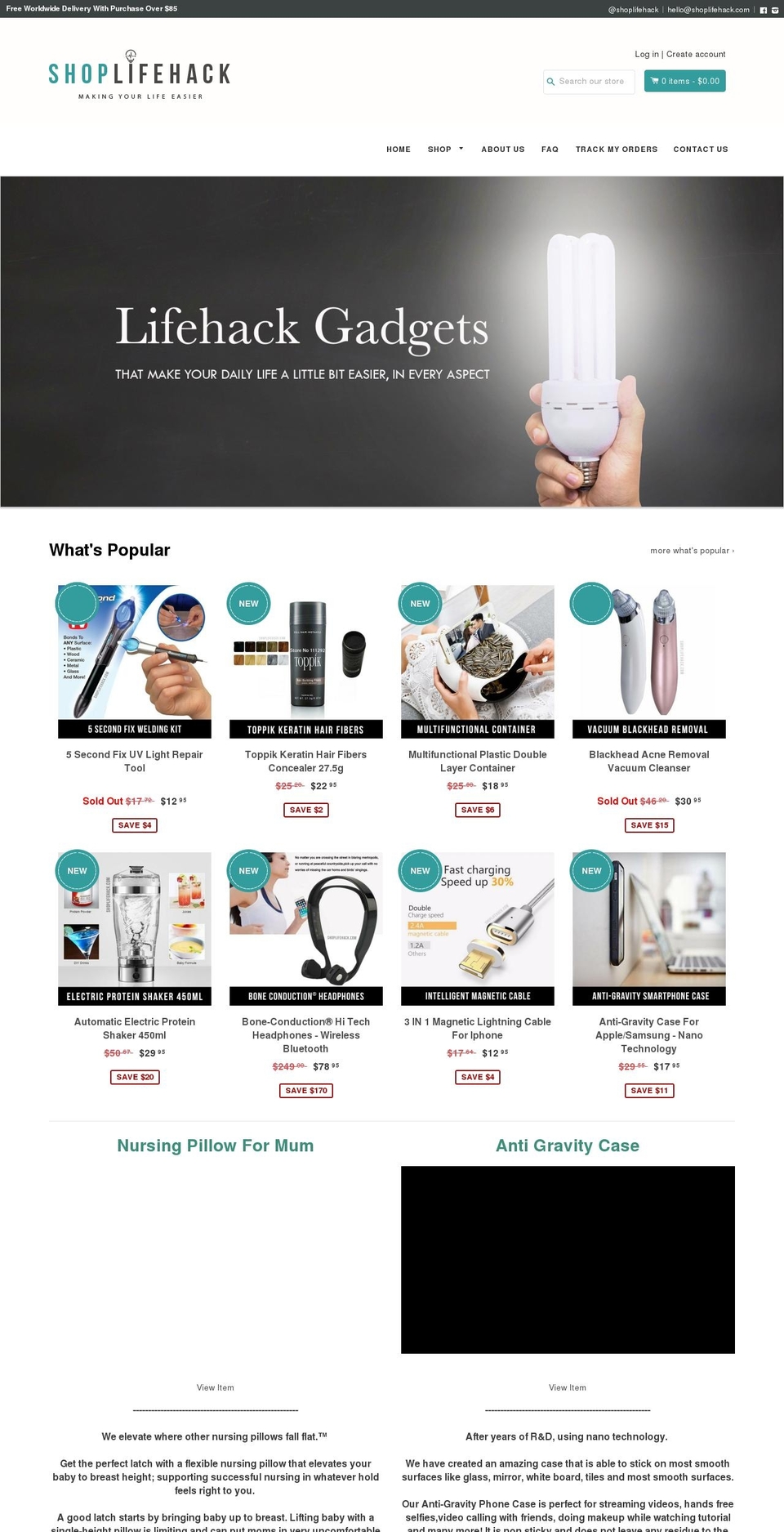 shoplifehack.com shopify website screenshot