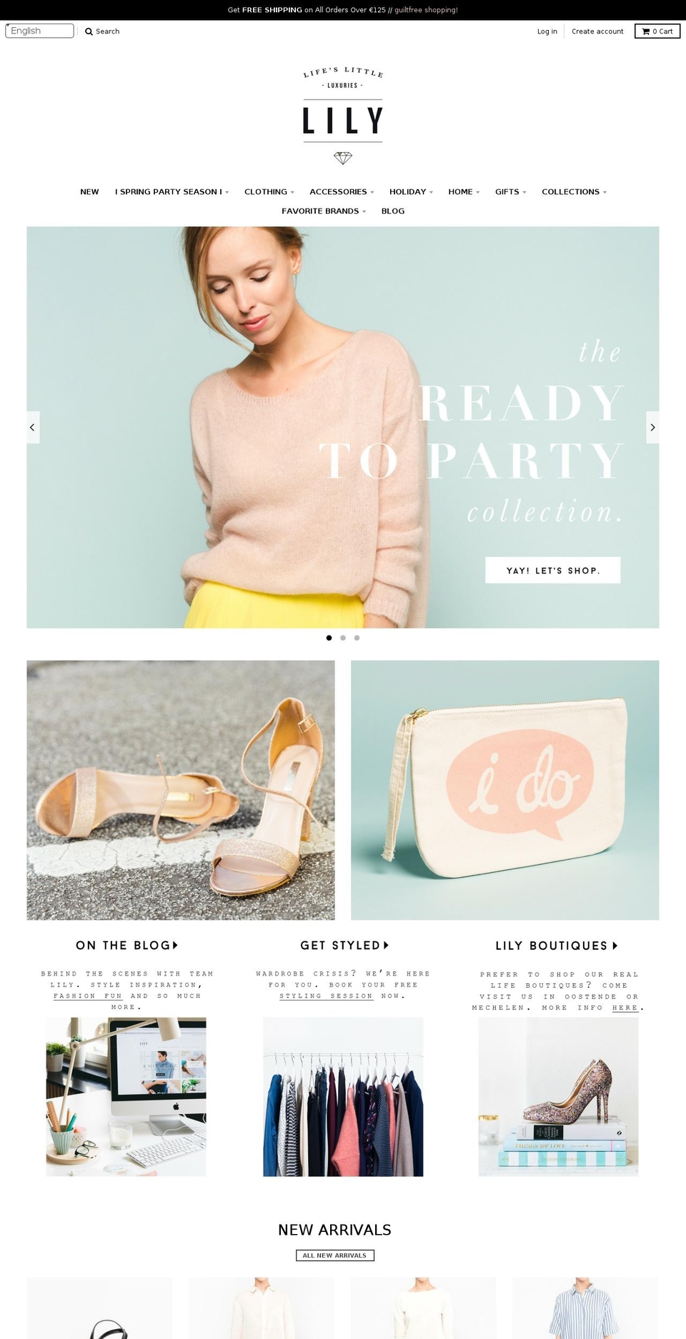 shoplily.be shopify website screenshot