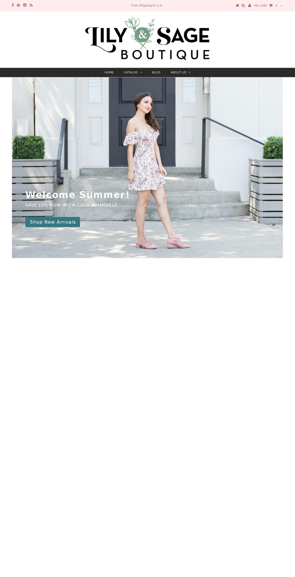 shoplilyandsage.com — Shopify storefront screenshot