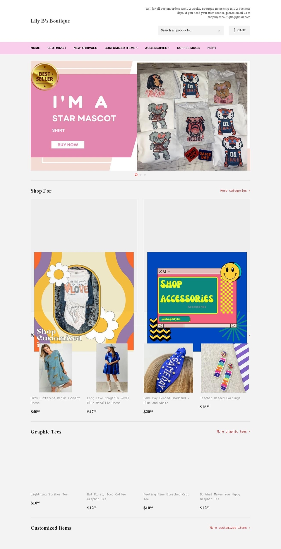 shoplilybs.com shopify website screenshot