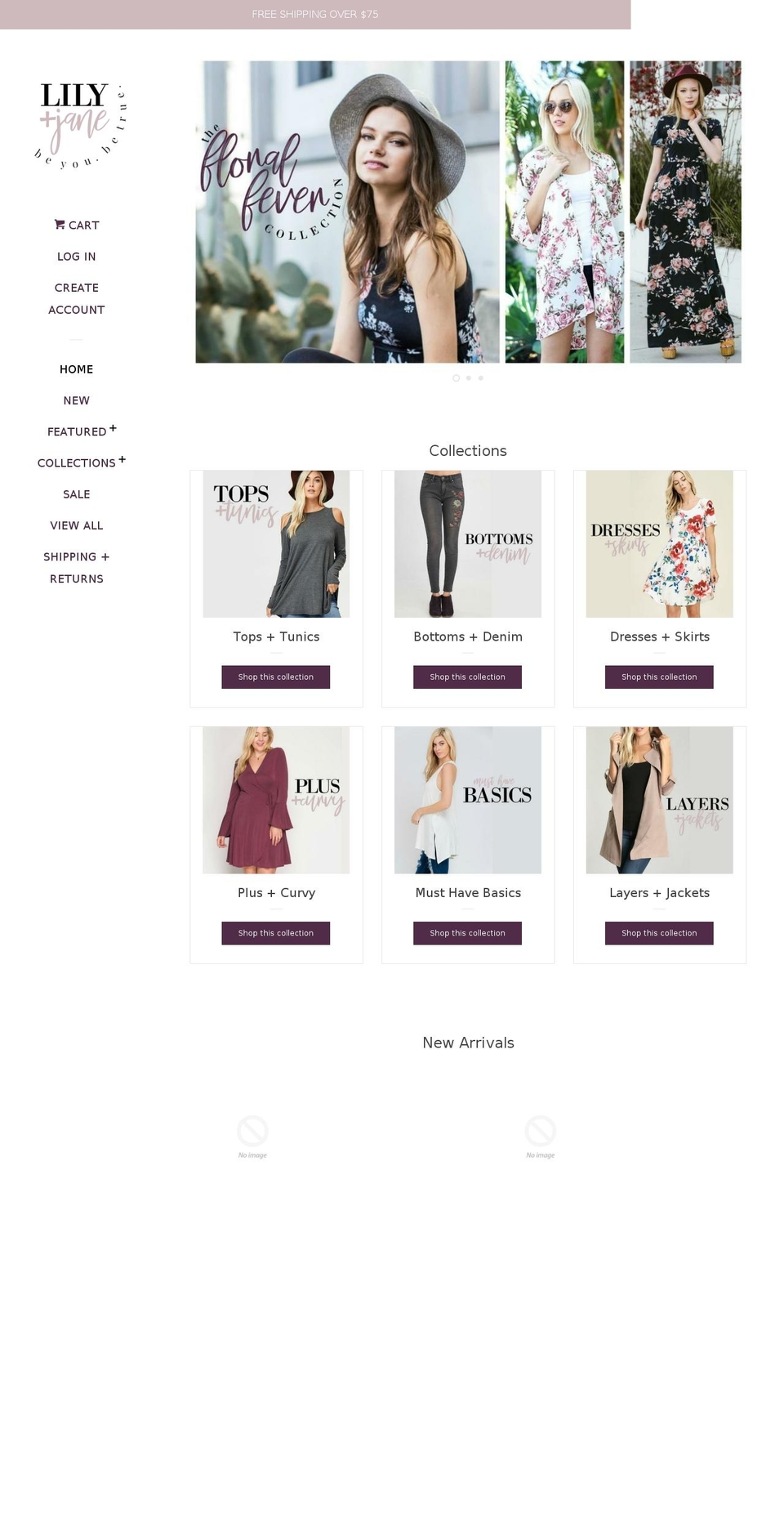 shoplilyjane.com — Shopify storefront screenshot