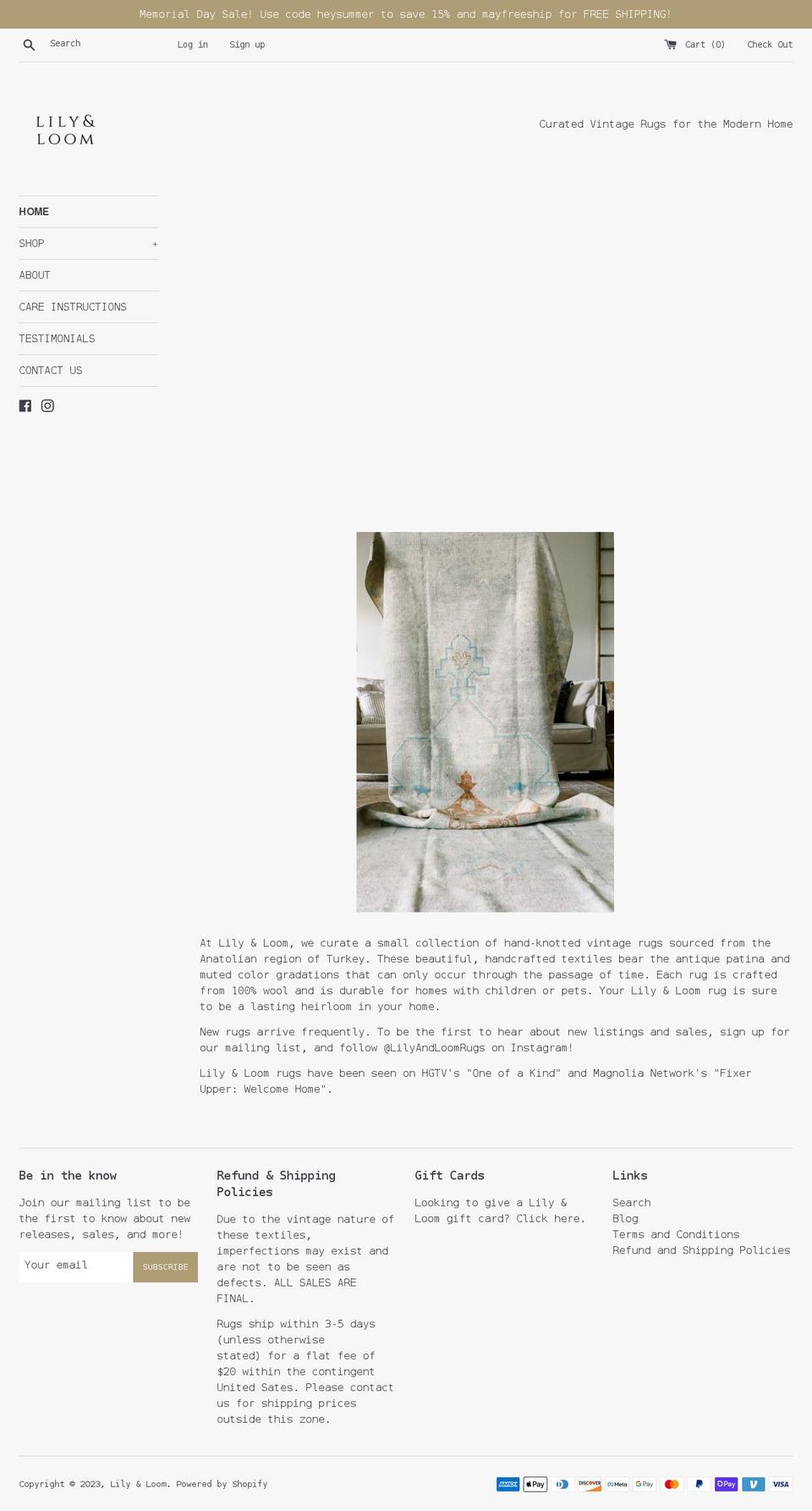 shoplilyloom.com shopify website screenshot