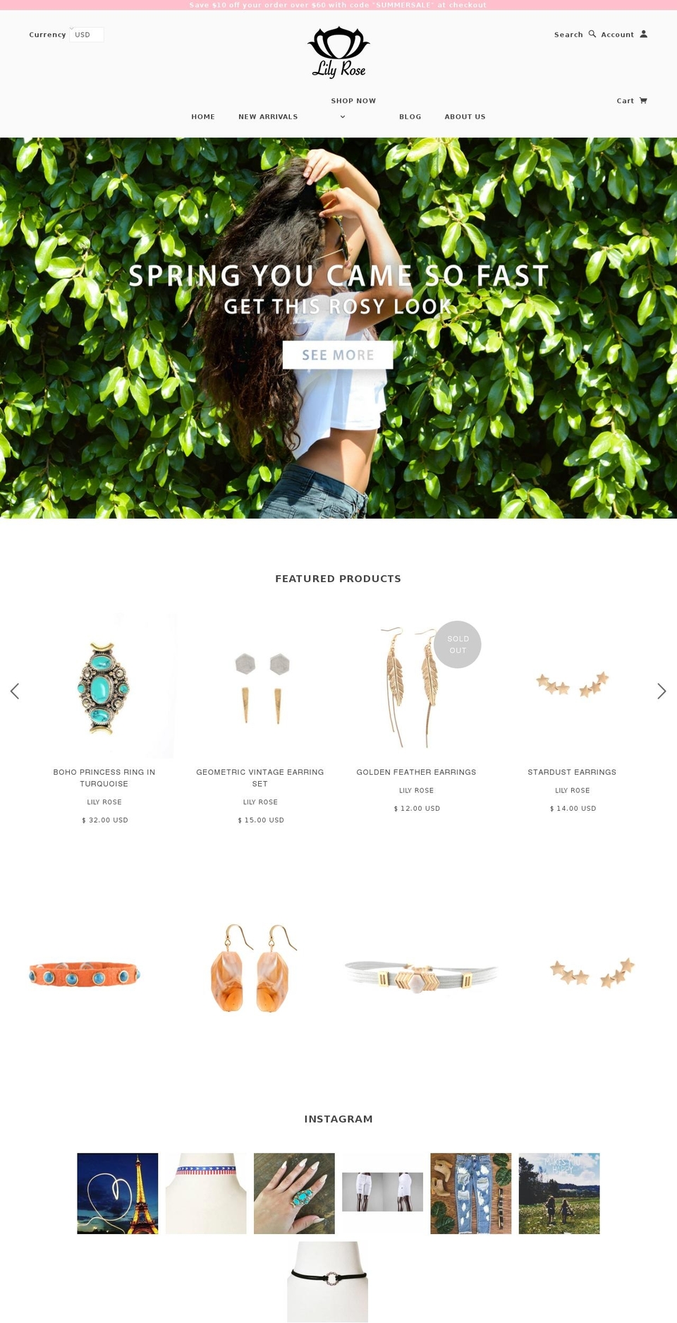 shoplilyrose.com shopify website screenshot