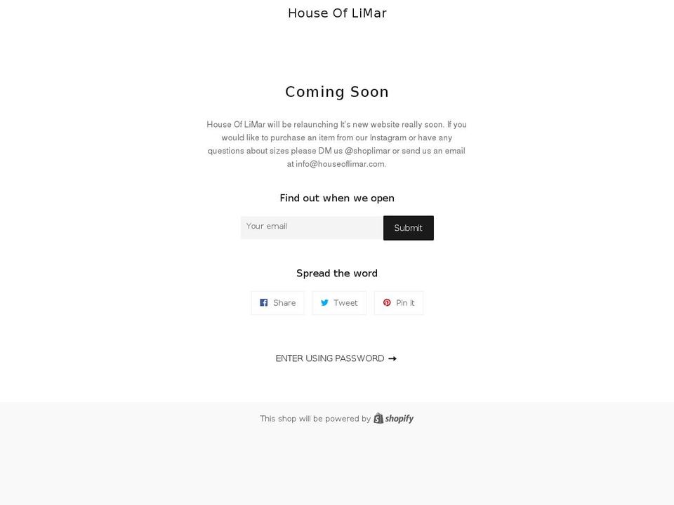 shoplimar.com — Shopify storefront screenshot