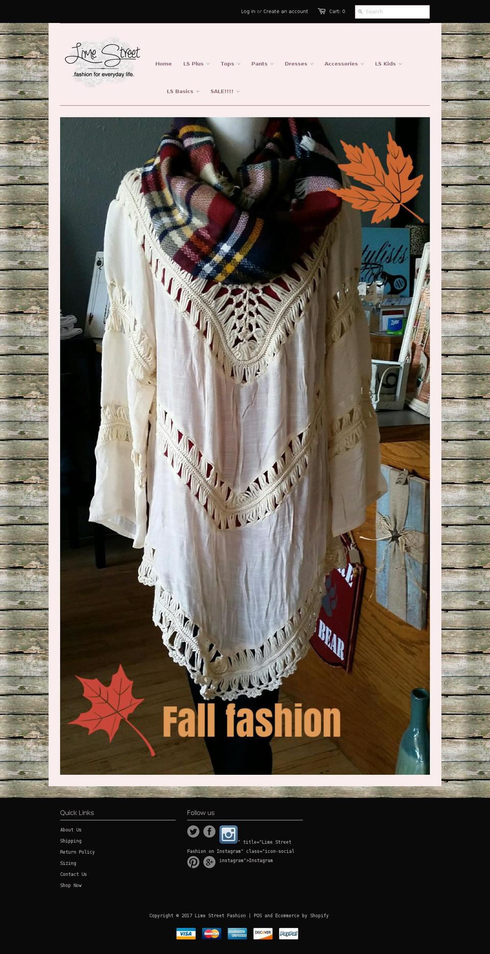 shoplimestreet.com shopify website screenshot