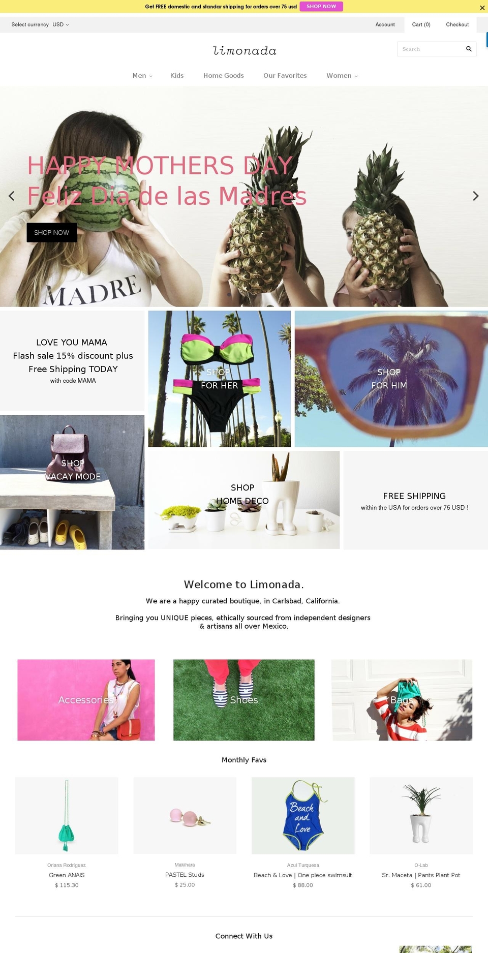shoplimonada.com shopify website screenshot