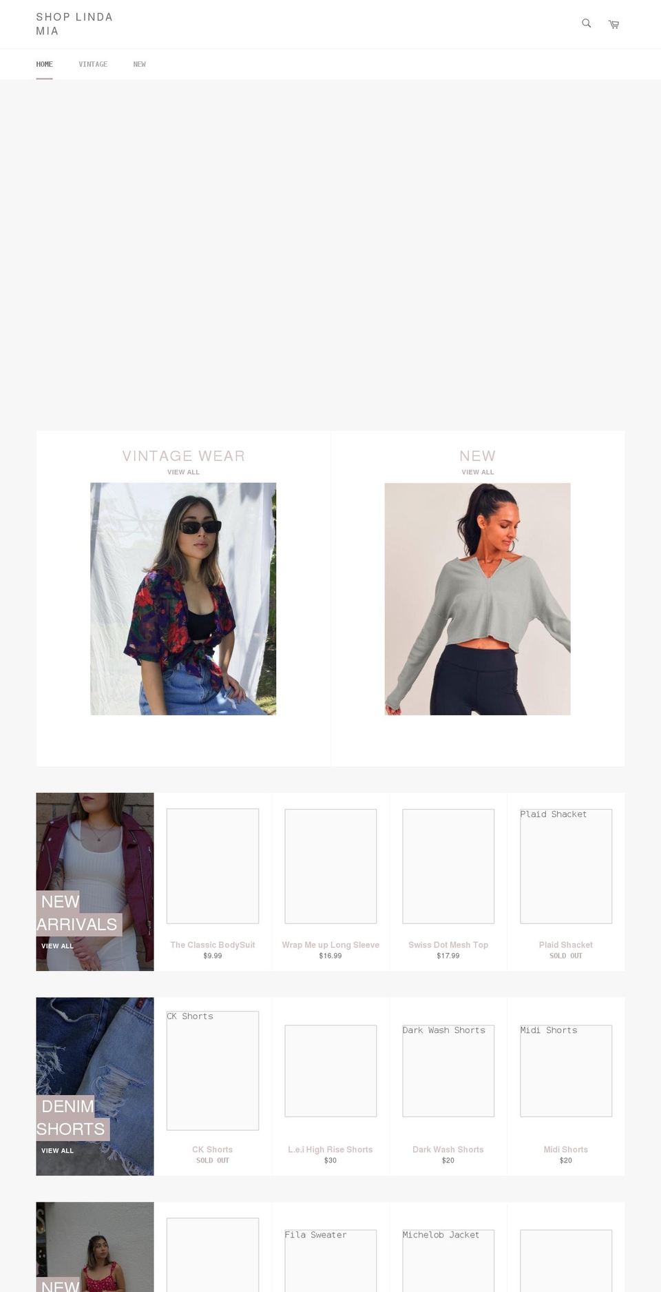 shoplindamia.com shopify website screenshot