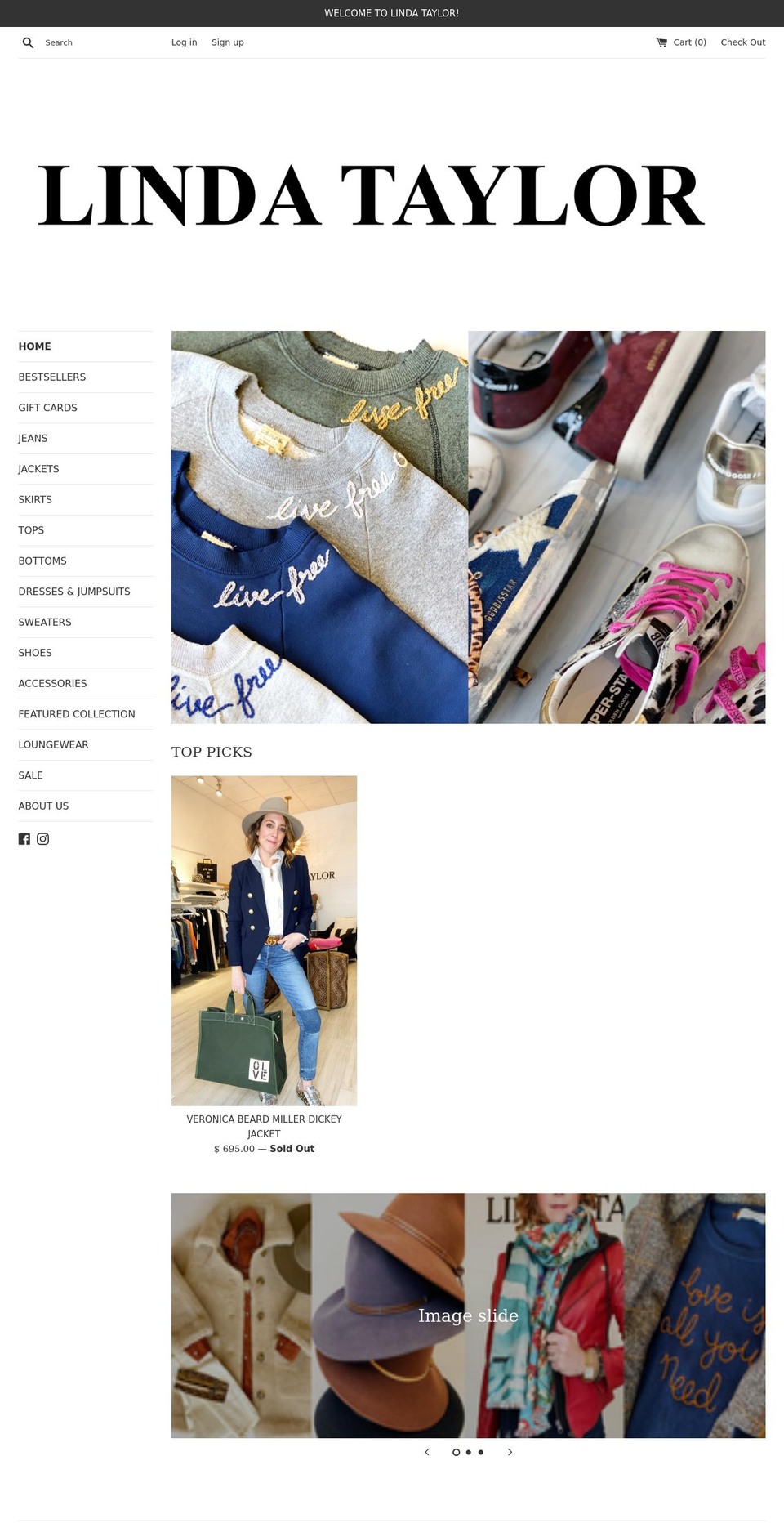 shoplindataylor.com shopify website screenshot